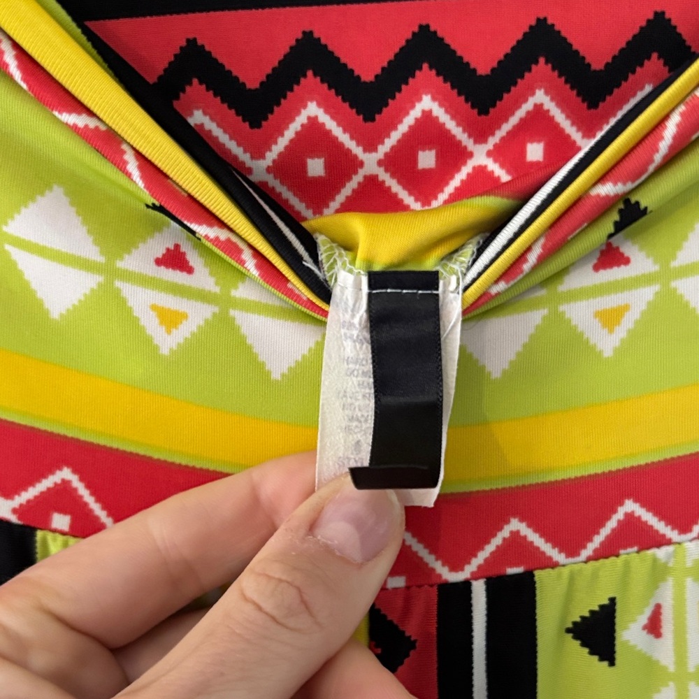 Colorful Geometric Patterned Pants - Picture 3 of 5